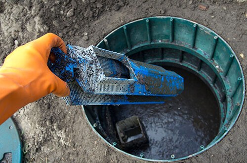 septic off white dust cleanup